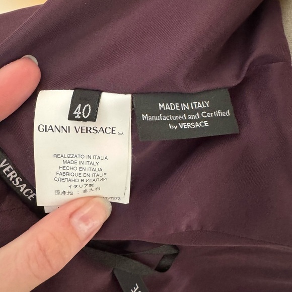 Versace Purple Scoop Neck Sheath Dress Size 40 - Picture 5 of 11